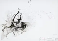 Philippe Parreno, Sans titre, technique mixte (encre sous verre et impression sur papier)