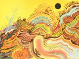 Eric Eriston Winarto, Paysage abstrait, 2021, huile sur toile