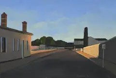 Patrick Savary, Route de village, 1990, huile sur toile