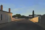 Patrick Savary, Route de village, 1990, huile sur toile