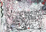 Jean-Claude Prêtre, Scène du labyrinthe pour Tintoret, 1984, acrylique sur toile