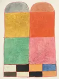 Wolf Barth, Fenêtres, 1977, crayon gras sur papier
