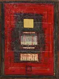 Daryoush Assadi, Composition, 2006, technique mixte sur papier marouflé sur toile