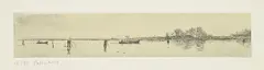 Gérard de Palézieux, Sans titre, 1975-1989, Canal sur la lagune, eau forte et aquatinte