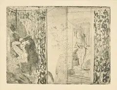 Edgar Degas, Loges d'actrices, gravure sur cuivre et aquatinte, tirage limité à 600 exemplaires effectué du cuivre biffé