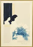 André Brasilier, Les deux profils, lithographie en couleurs