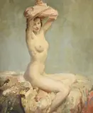 Walter Ernest Webster, Nu féminin, huile sur toile