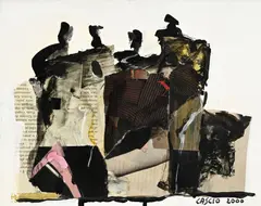 Lorenzo Cascio, Il luogo delle immagini, 2000, collage et technique mixte sur toile