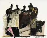 Lorenzo Cascio, Il luogo delle immagini, 2000, collage et technique mixte sur toile