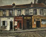 Takanori Oguiss, Rue Nicolet, Montmartre, 2021, huile sur toile
