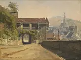 Rafael Ritz, Vue de Tübingen, 1879, huile sur toile