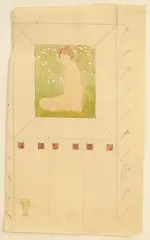 Albert Schmidt, Nu agenouillé, aquarelle et crayon sur papier