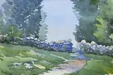 Charles-Clos Olsommer, Paysage, 1909, aquarelle sur papier
