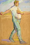 Abraham Hermanjat, Le semeur, huile sur carton