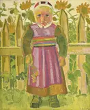 John Graz, Enfant d'Evolène, huile sur toile