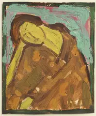 Hans Berger, Portrait d'une femme, huile sur papier