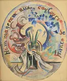 Alice Bailly, Hommage ému aux couleurs de France, aquarelle, gouache et crayon sur papier