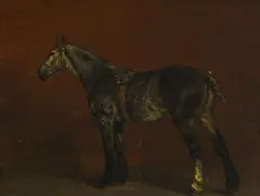Heinrich Lang, Cheval de trait, huile sur toile