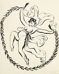 Rik Wouters, La folle danseuse ou Vierge folle (étude), c. 1912_,_ encre de Chine et pinceau sur papier
