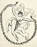 Rik Wouters, La folle danseuse ou Vierge folle (étude), c. 1912_,_ encre de Chine et pinceau sur papier