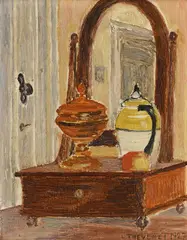 Louis Thevenet, Nature morte d'intérieur, 1927, huile sur panneau