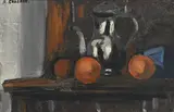 Auguste Chabaud, Nature morte aux oranges et à la cafetière, huile sur toile