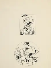 Kurt Seligmann, Sans titre, c.1935, encre et crayon de graphite sur papier
