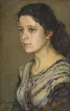 Iosif Michajlovič Gurvič, Portrait de femme, 1949, huile sur toile