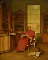 Franz Xaver Wolf, Cardinal lisant, huile sur panneau