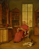 Franz Xaver Wolf, Cardinal lisant, huile sur panneau