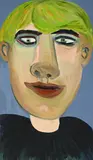 Martin Maloney, Untitled (Portrait Boy with Green Hair), 1996, acrylique sur toile