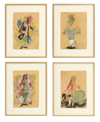 Ohne Titel (Mozart) by Markus Lüpertz, 2006, suite de 4 aquarelles sur papier, sold Sep 2024