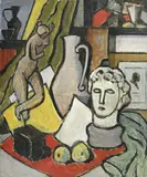 Nadia Benois, Nature morte, huile sur panneau