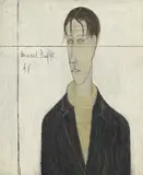 Bernard Buffet, Jeune homme au col roulé, 1948, huile sur toile