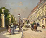 Édouard Cortès, Rue de Rivoli, huile sur toile