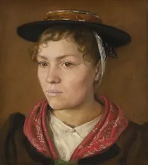 François de Ribaupierre, Portrait de Valaisanne, pastel sur papier
