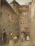 Edouard Vallet, Ruelle du Vieux-Genève, 2006, 1898,huile sur toile