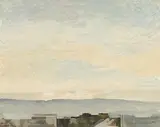Paul René Guinand, Ville et ciel, 1981, huile sur toile