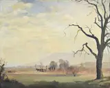 Émile Bressler, Paysage, huile sur toile