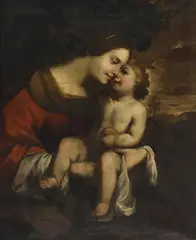 Pietro Novelli, Vierge à l'Enfant, huile sur toile