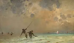 Eduardo Dalbono, Cercatori d'esca, 1878, huile sur toile
