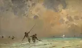 Eduardo Dalbono, Cercatori d'esca, 1878, huile sur toile