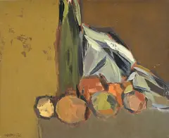 Sergio de Castro, Nature morte à la bouteille, 1972, huile sur toile