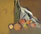 Sergio de Castro, Nature morte à la bouteille, 1972, huile sur toile