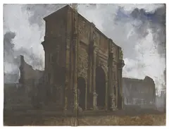 Luca Pignatelli, Roma, 2005, huile sur bâche