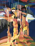 Jo Gundry, The Cavern, 1991, huile sur toile