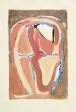 Bram van Velde, Composition Rouge, 1970, lithographie en couleurs