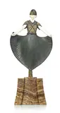 sculpture chryséléphantine signée Chiparus Actrice, Sans titre, le bronze patiné vert