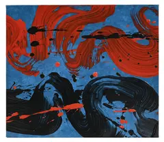 Fabienne Verdier, Color flows 2, 2012, technique mixte sur toile marouflée sur panneau