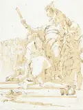 Giovanni Battista Tiepolo, Décollation de saint Jean-Baptiste, plume et encre brune, lavis brun sur papier